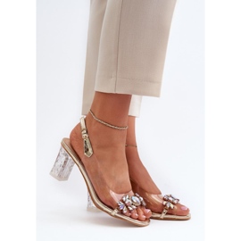 Sandals Model Da MR38-444 Gold - Step in style yellow 1