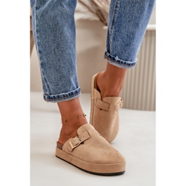 Slippers Model Terilain TL8-123 Dark Beige - Step in style 1