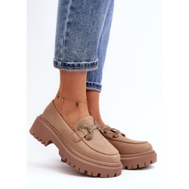 Moccasins Model Gargi H8-309 Dark Beige - Step in style 1