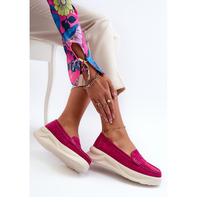 Loafers Model Filidia 24PB18-6889 Fuchsia - Step in style pink 1