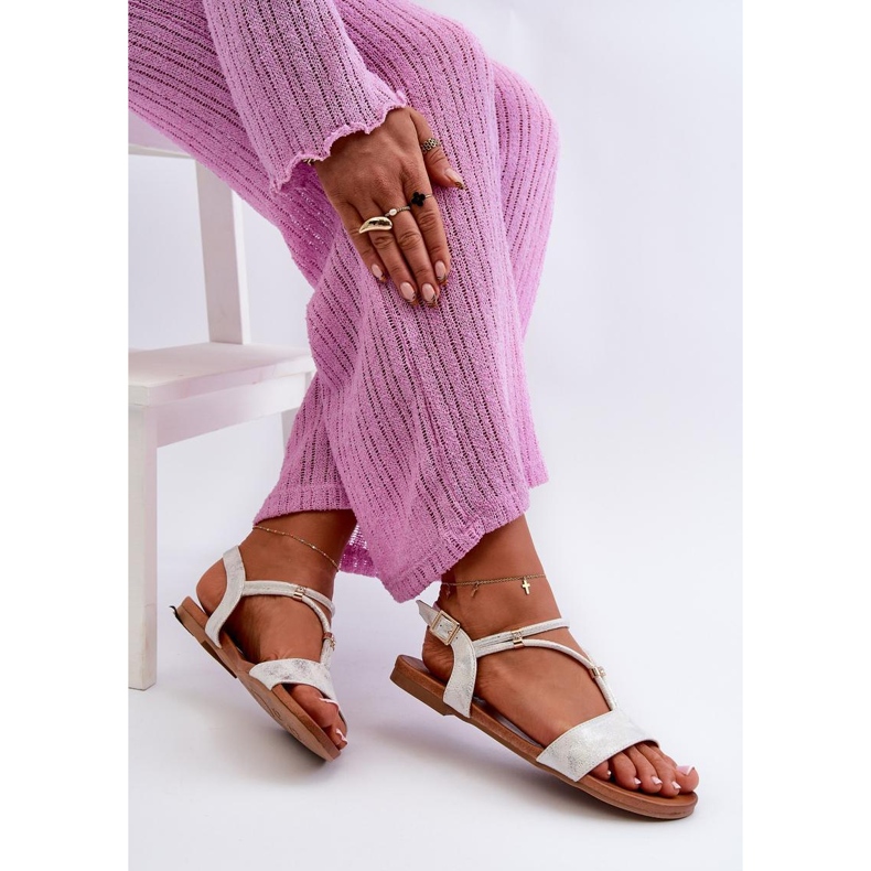 Sandals Model S.Barski KV27-010 White/Silver - Step in style 1