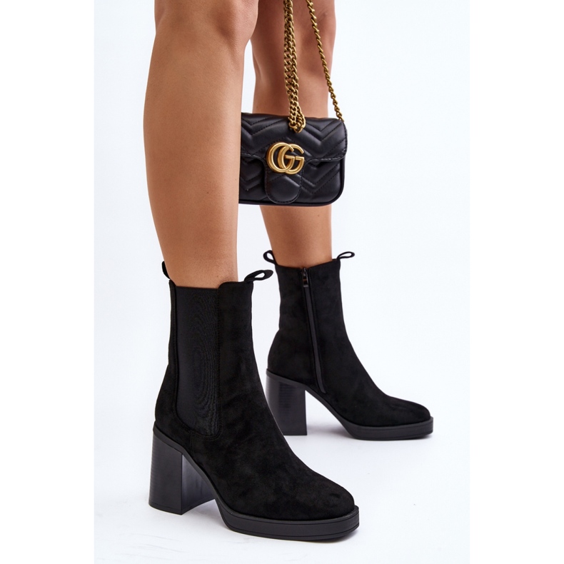 Ankle boots Model Piovere 8600 Black Suede - Step in style 1