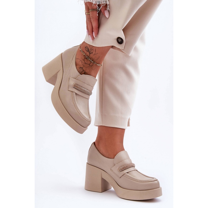 Shoes Model Gelanor 20157 Beige Leather - Step in style 2 Shoes Model Gelanor 20157 Beige Leather - Step in style 2