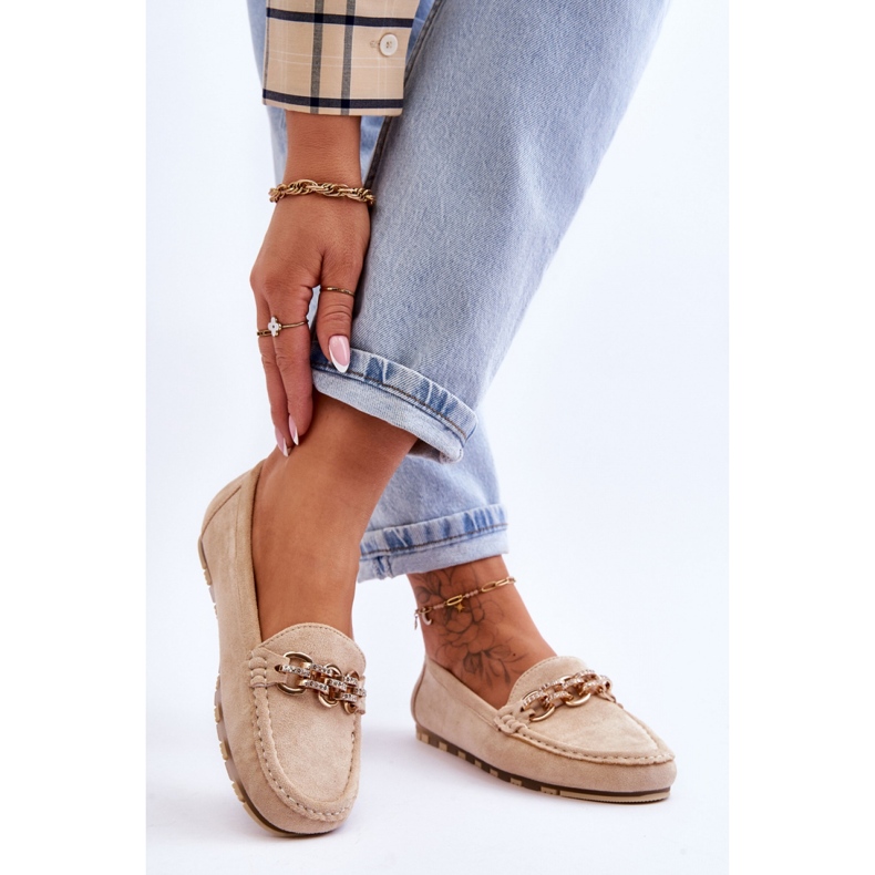 Moccasins Model Sorento JU053 Beige - Step in style 2