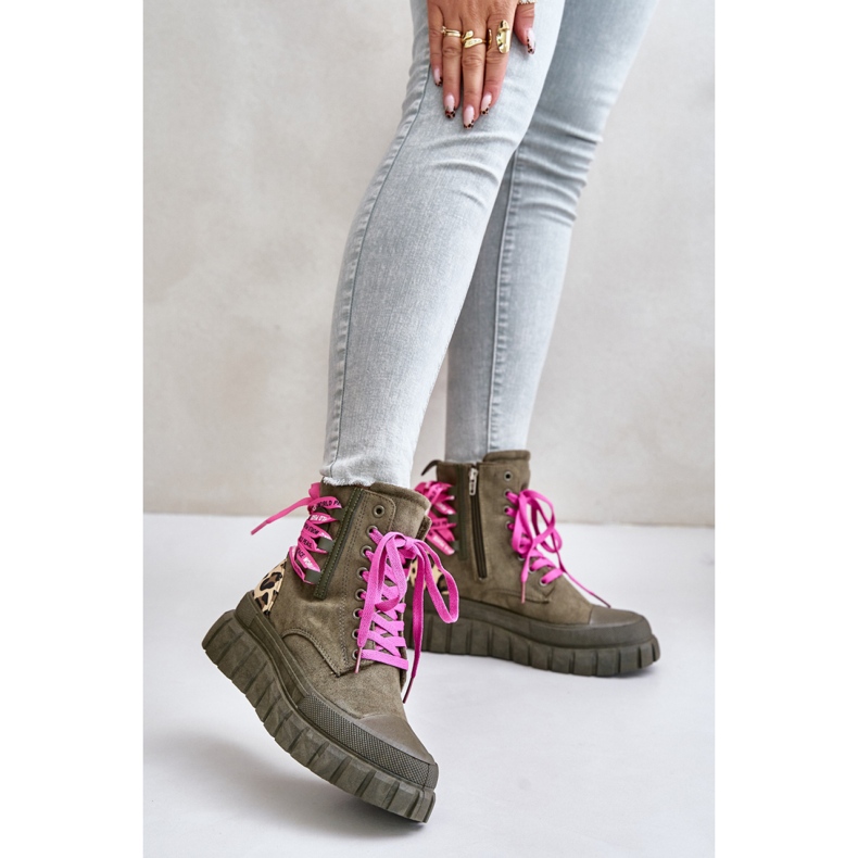 Boots Model Edidda 24BT26-7378 Leopard/Green - Step in style 1