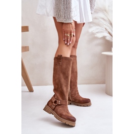 Boots Model Lewski 3615 Brown Suede - Step in style 1