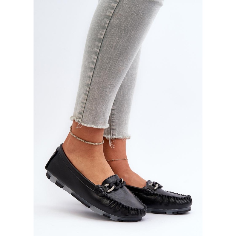 Moccasins Model S.Barski LR339 Black - Step in style 1