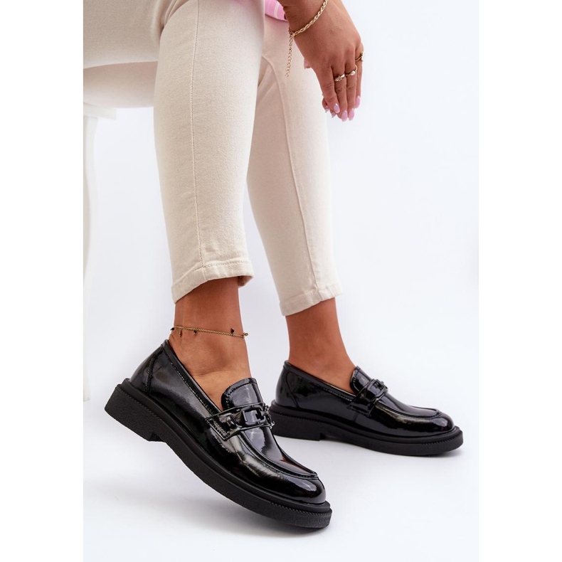 Moccasins Model Keelana 24PB18-6886 Black Varnish - Step in style 1