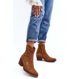 Boots Model Da SN622-20 Camel Suede - Step in style brown 1