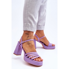 Sandals Model Verda ZY222 Violet - Step in style purple 2