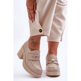 Shoes Model Dunadia 20148 Beige Leather - Step in style 1