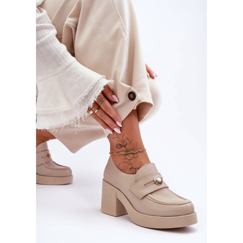 Shoes Model Dunadia 20148 Beige Leather - Step in style 2