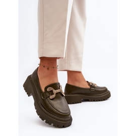 Moccasins Model Gargi H8-309 Dark Green - Step in style 2