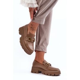 Shoes Model Peuria 2644-3 Khaki Leather - Step in style beige 1