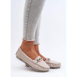 Moccasins Model S.Barski LR339 Beige - Step in style 1