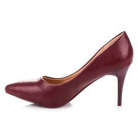 Ideal Shoes Maroon high heels red 1