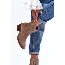 Boots Model Da SN622-20 Dark Beige Suede - Step in style 2