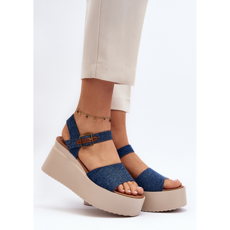 Sandals Model Geferia PS18 Jenas - Step in style blue 1
