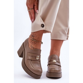 Shoes Model Dunadia 20148 Dark Beige Leather - Step in style 1