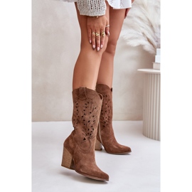 Boots Model Lewski 3609 Brown Suede - Step in style 1