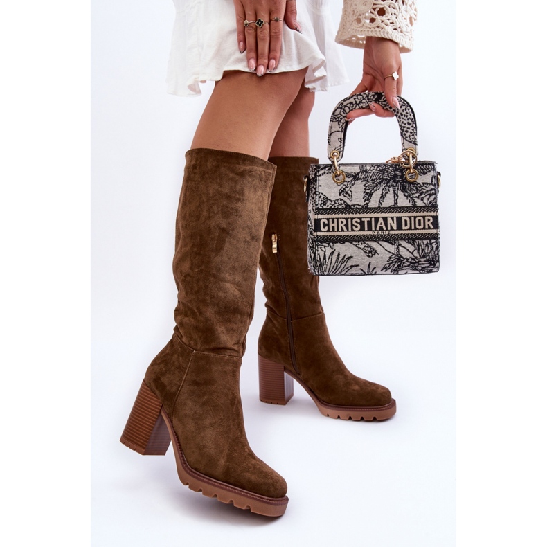 Boots Model Virdana H8-518 Olive Suede - Step in style green 2