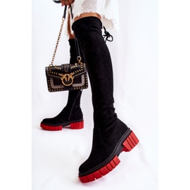 Boots Model Cheera UK105P Black/Red Suede - Step in style 1