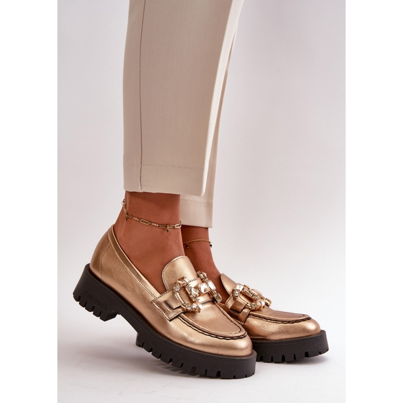 Moccasins Model Chebello 4369 Gold - Step in style yellow 1