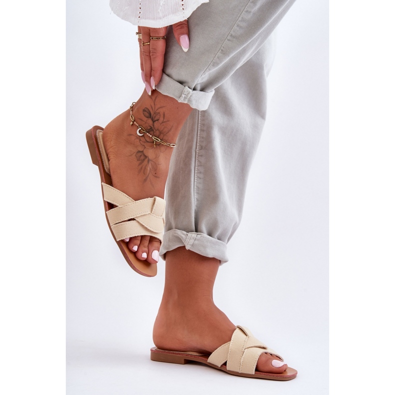 Sandal Flip-flops Model Aversa W-112 Beige - Step in style 1