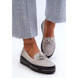 Moccasins Model S.Barski LR400 Silver - Step in style grey 1