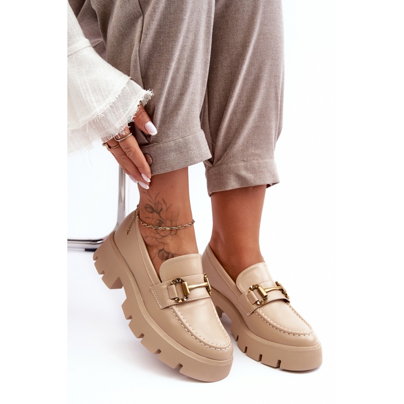 Shoes Model Peuria 2644-2 Beige Leather - Step in style 1