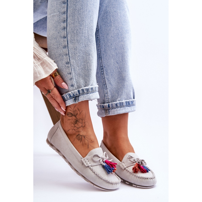 Moccasins Model Dorine GS37 Gray - Step in style grey 1