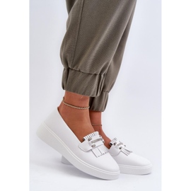 Moccasins Model S.Barski LR590 White - Step in style 1