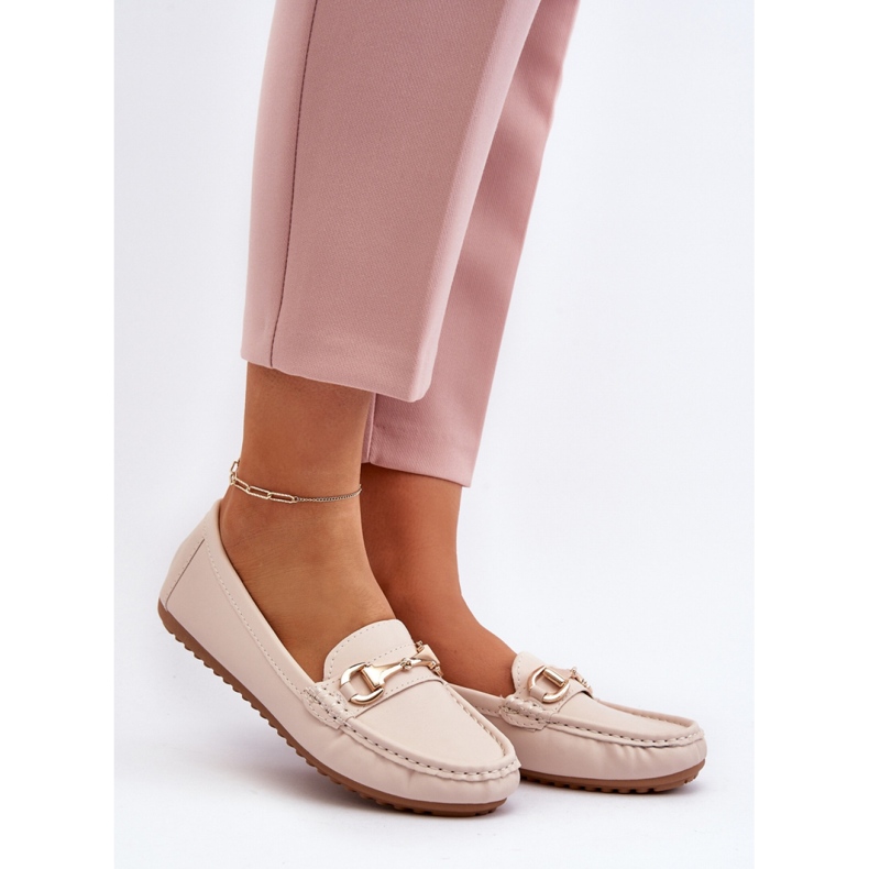 Moccasins Model Demese NN22-991 Beige - Step in style 1