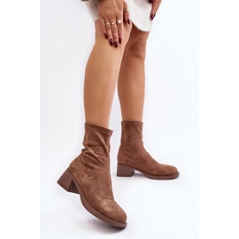 Boots Model Aphroteia 23BT35-6449 Brown Suede - Step in style 1