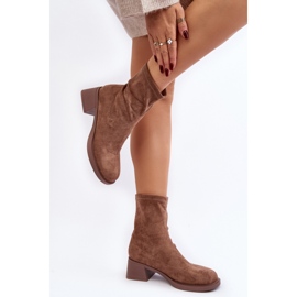 Boots Model Aphroteia 23BT35-6449 Brown Suede - Step in style 2