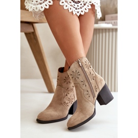 Boots Model Nevishiia ASA250-3 Beige - Step in style 2