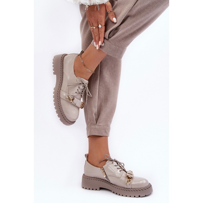 Shoes Model Da MR870-81 Gray Varnish - Step in style grey 1