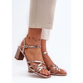 Sandals Model Sergio Leone SK065 Gold - Step in style yellow 1