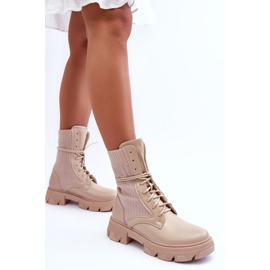 Workery boots Model Marlissa A9513 Beige - Step in style 1