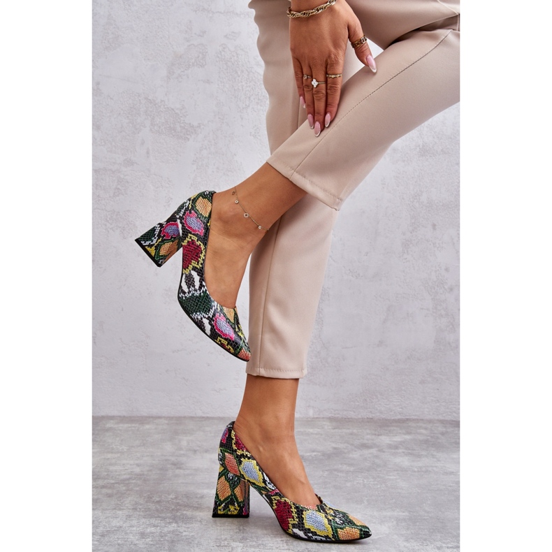 Pumps Model Lewski Shoes 3277 Wąż Multicolor - Step in style multicolored 2