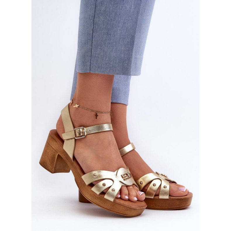 Sandals Model Assames 24SD98-6758 Gold - Step in style yellow 1