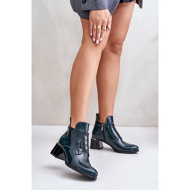 Boots Model Zazoo 60504 Dark Green Varnish - Step in style 1