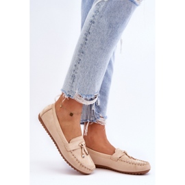 Moccasins Model Good Time ZA28P Beige - Step in style 1