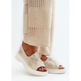 Sandals Model Zazoo 2939 Gold Brushed - Step in style white 1