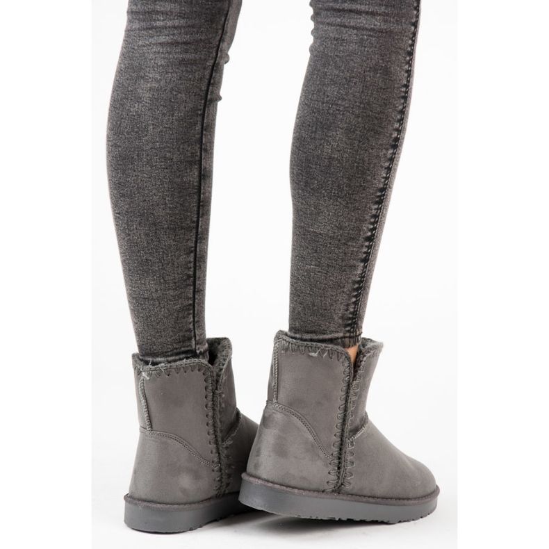 Kylie suede snow boots grey 1