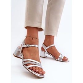 Sandals Model Sergio Leone SK046 Silver - Step in style grey 1