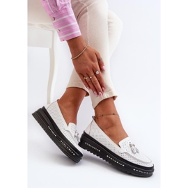 Moccasins Model Assetnima 24PB18-7176 White - Step in style 1