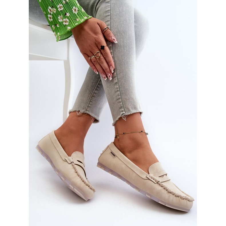 Moccasins Model Celoria M502-8 Light Beige - Step in style 1