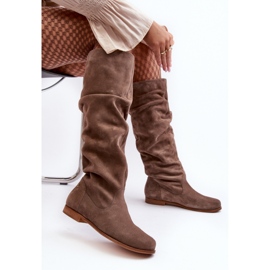 Boots Model Maciejka 05790-04 Beige Suede - Step in style 2