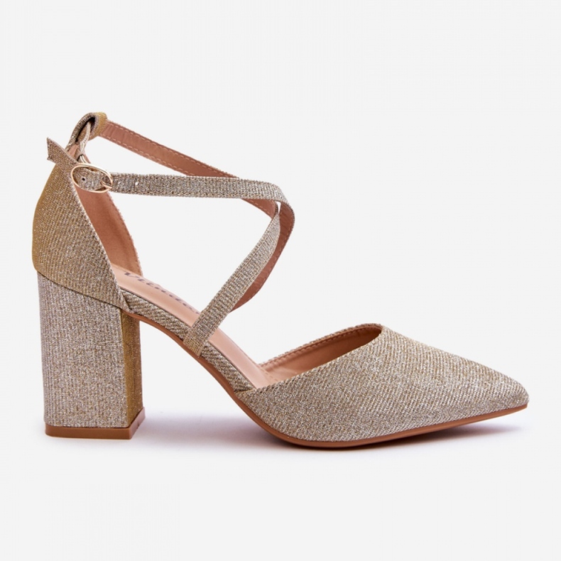 Pumps Model Galaxy LY-9237-3 Gold - Step in style yellow 2